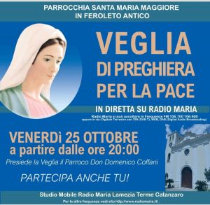 veglia di preghiera per la pace